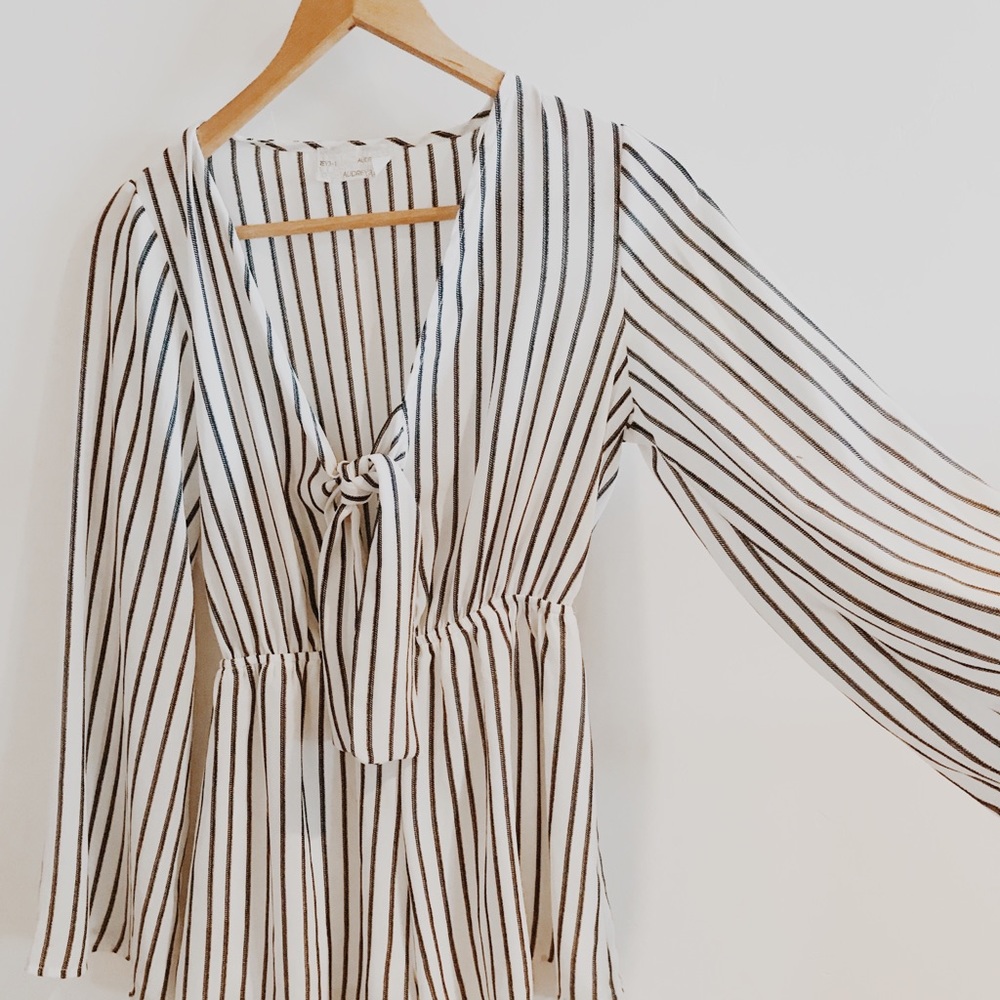 Striped Romper - Picture 2 of 3